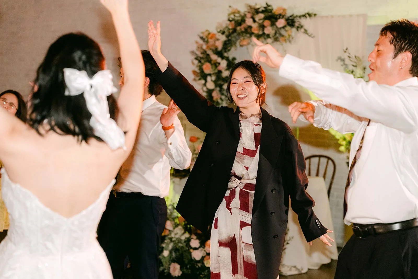 Vivian dancing with friends