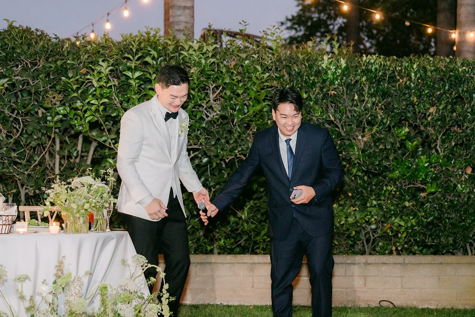 Sam thanking guests with a speech of his own