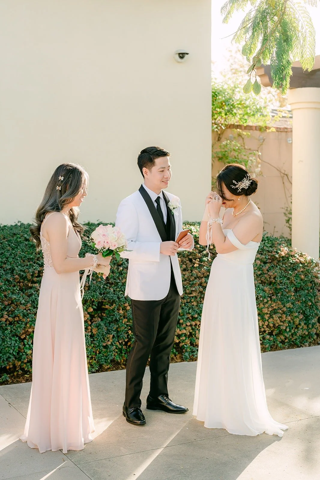 Linh watching as Ivy reads her private vows to Chungman