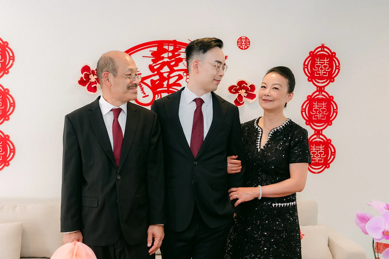 The couple with Ken's parents.