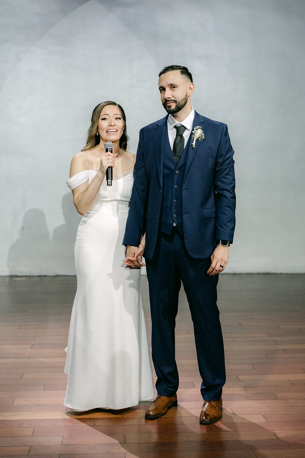 Mariana and Danny giving their welcome speech
