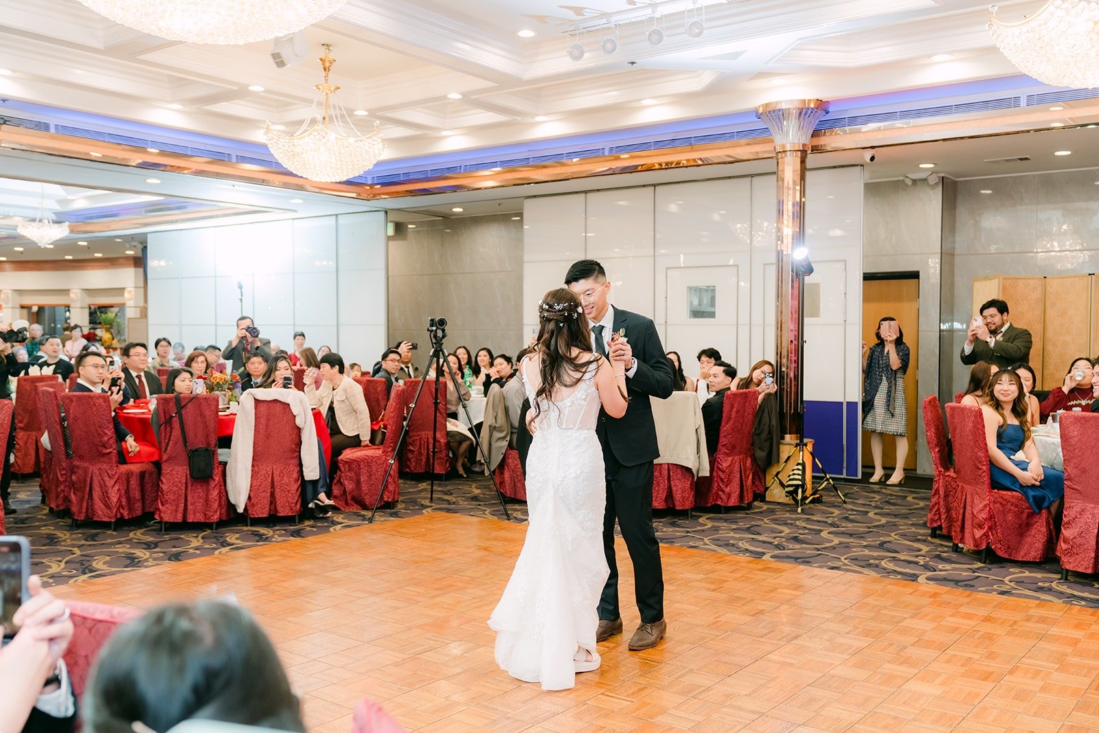Shayna and Robert's first dance on the 888 Seafood dance floor