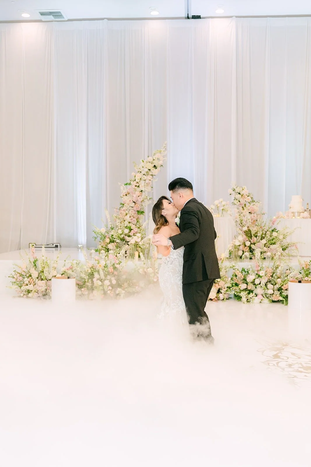 Vincent spinning Candice during their first dance