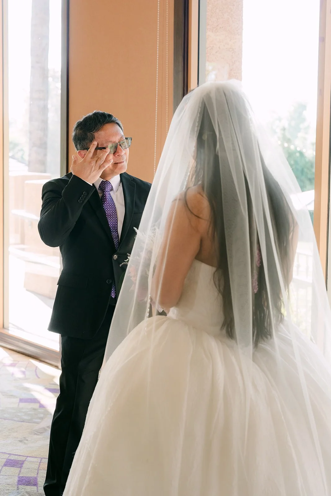 Angela's dad seeing her for the first time