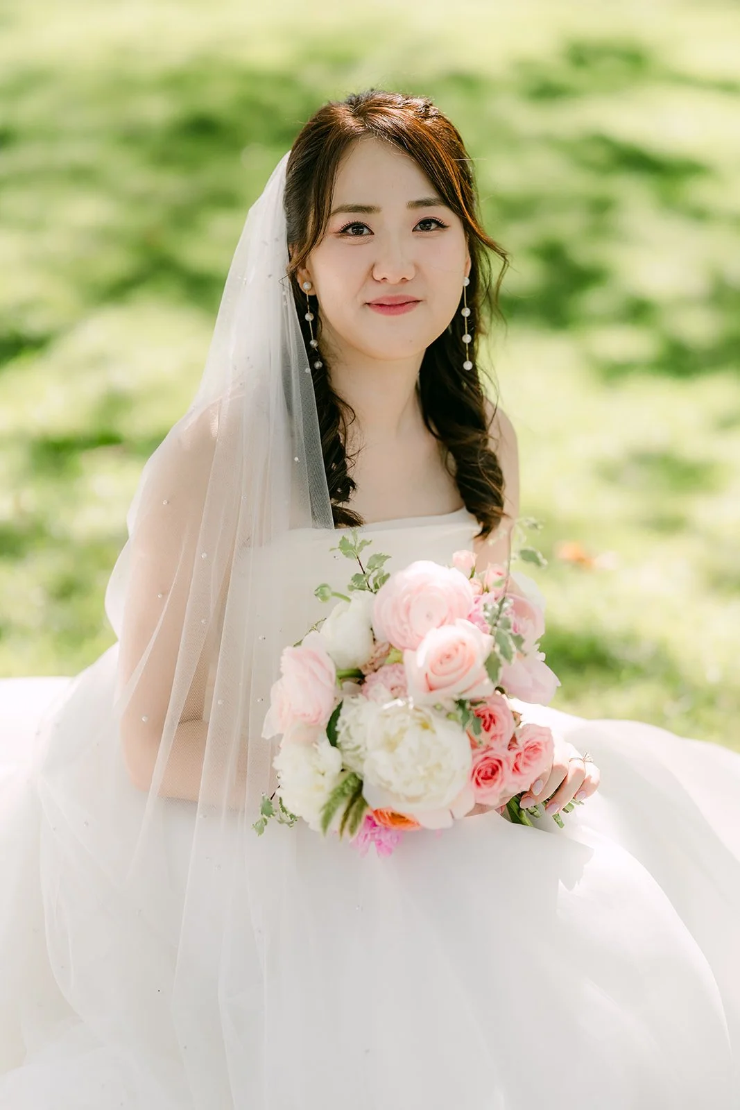 Judy in a soft veil portrait, photographed by One and Only Production