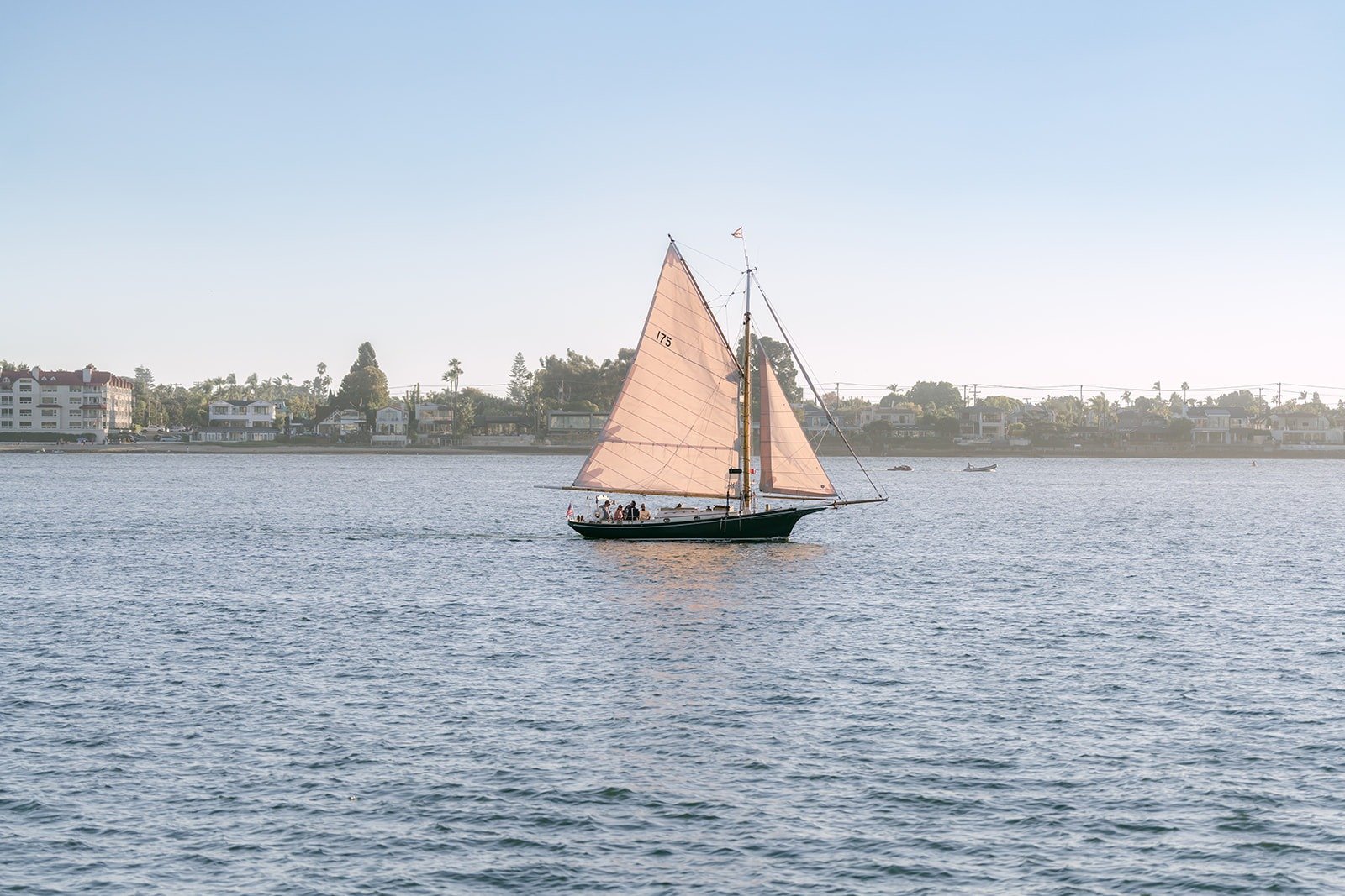 A sailboat on San Diego Bay