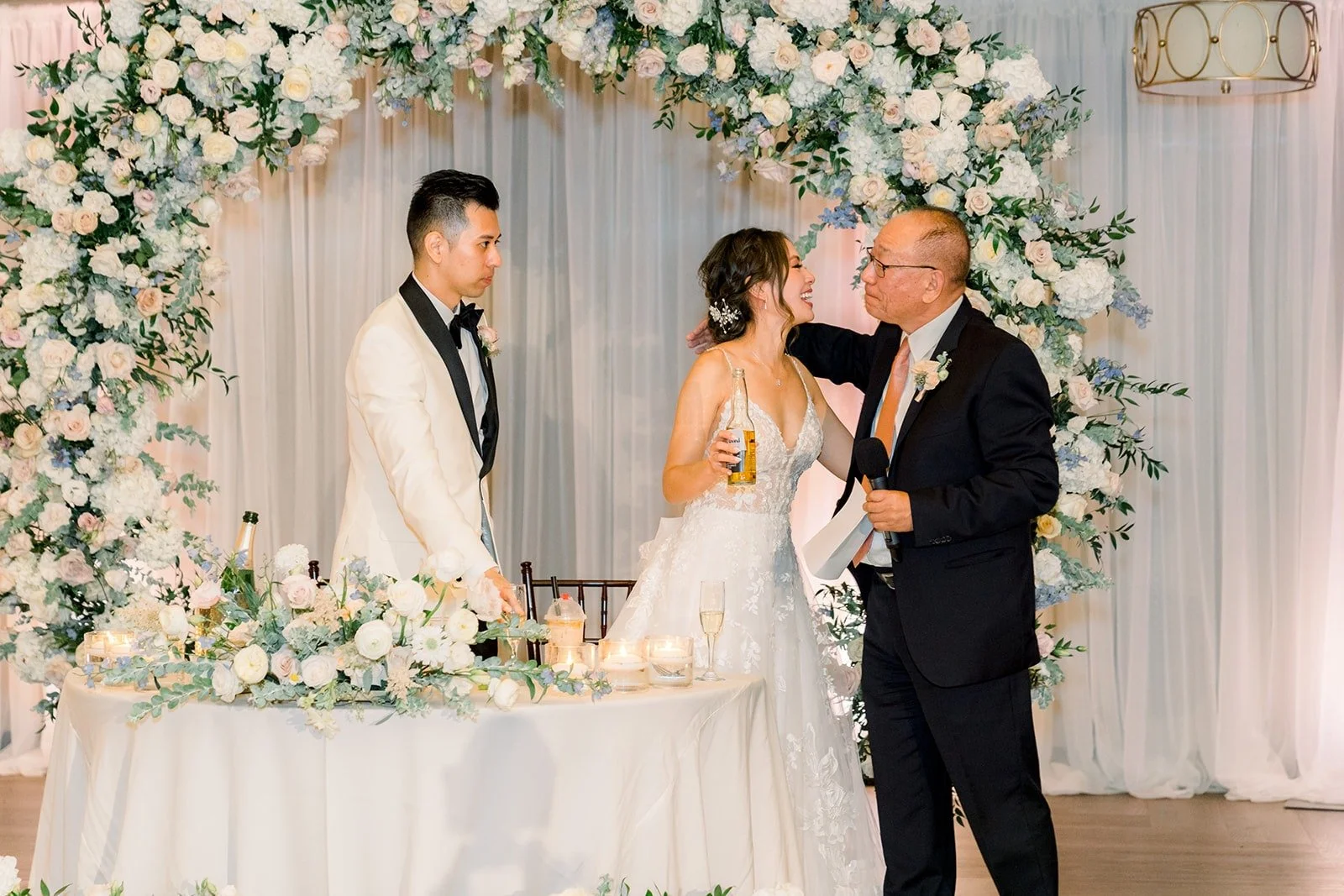 Josephine and David sharing a moment at the sweetheart table