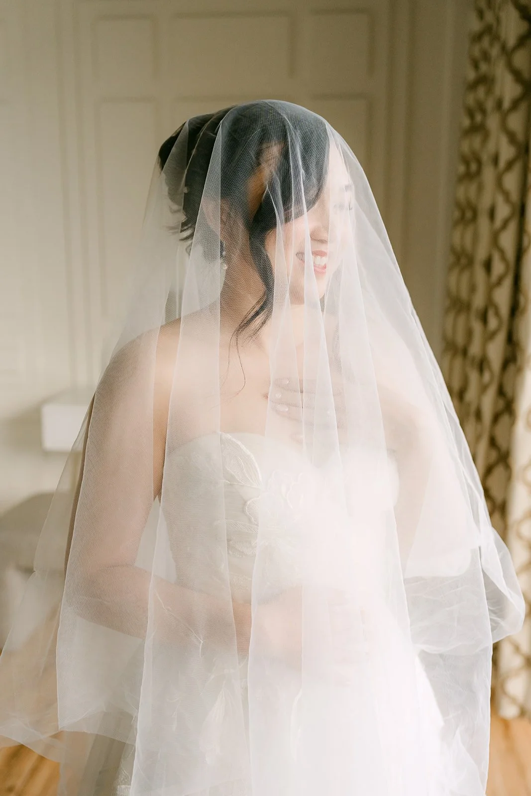 Mary under her veil