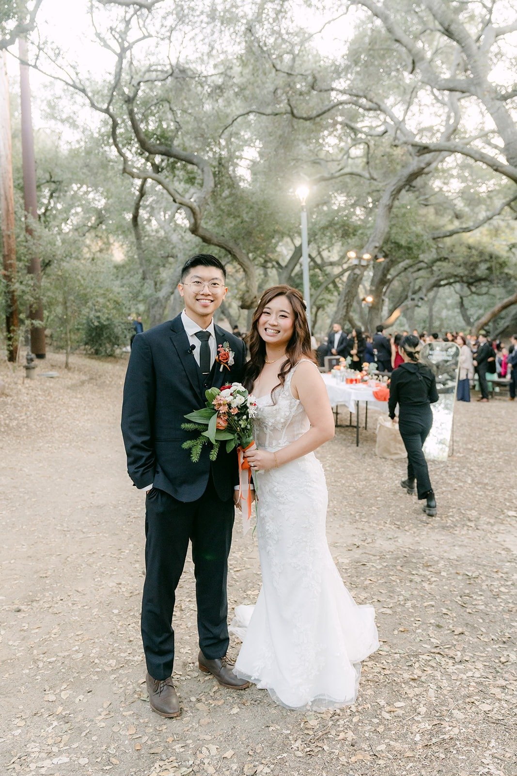 Shayna and Robert walk back up the aisle as newlyweds