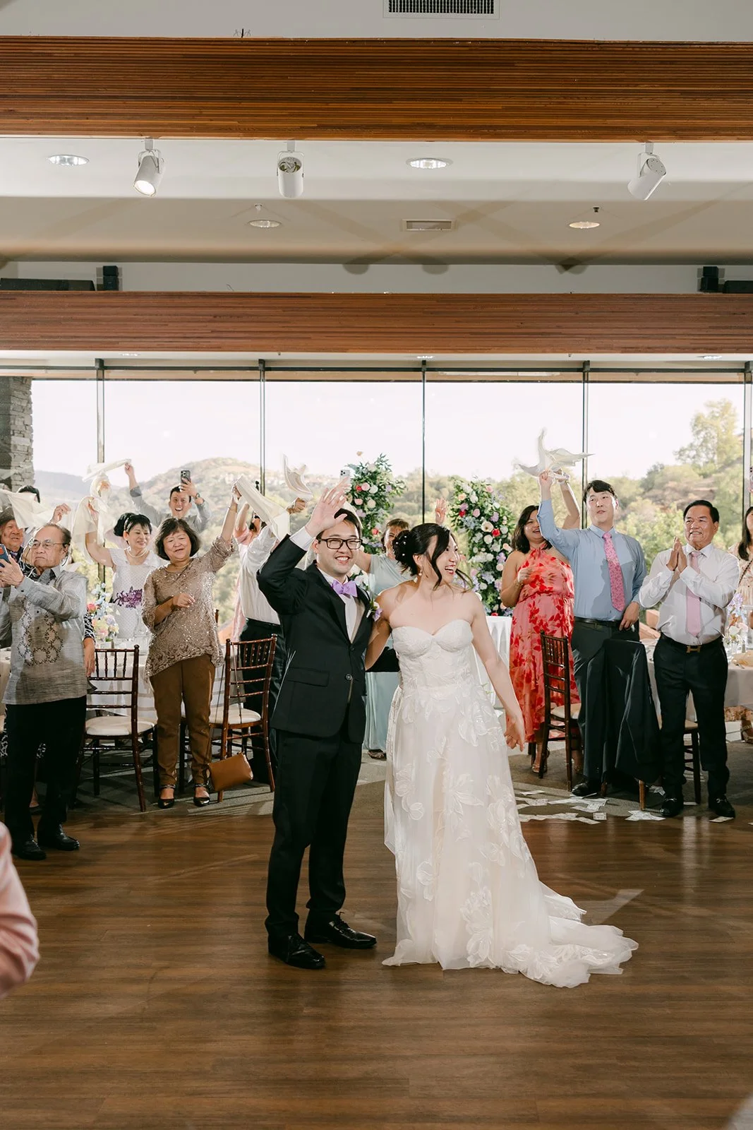 Mary and Patrick making their grand entrance
