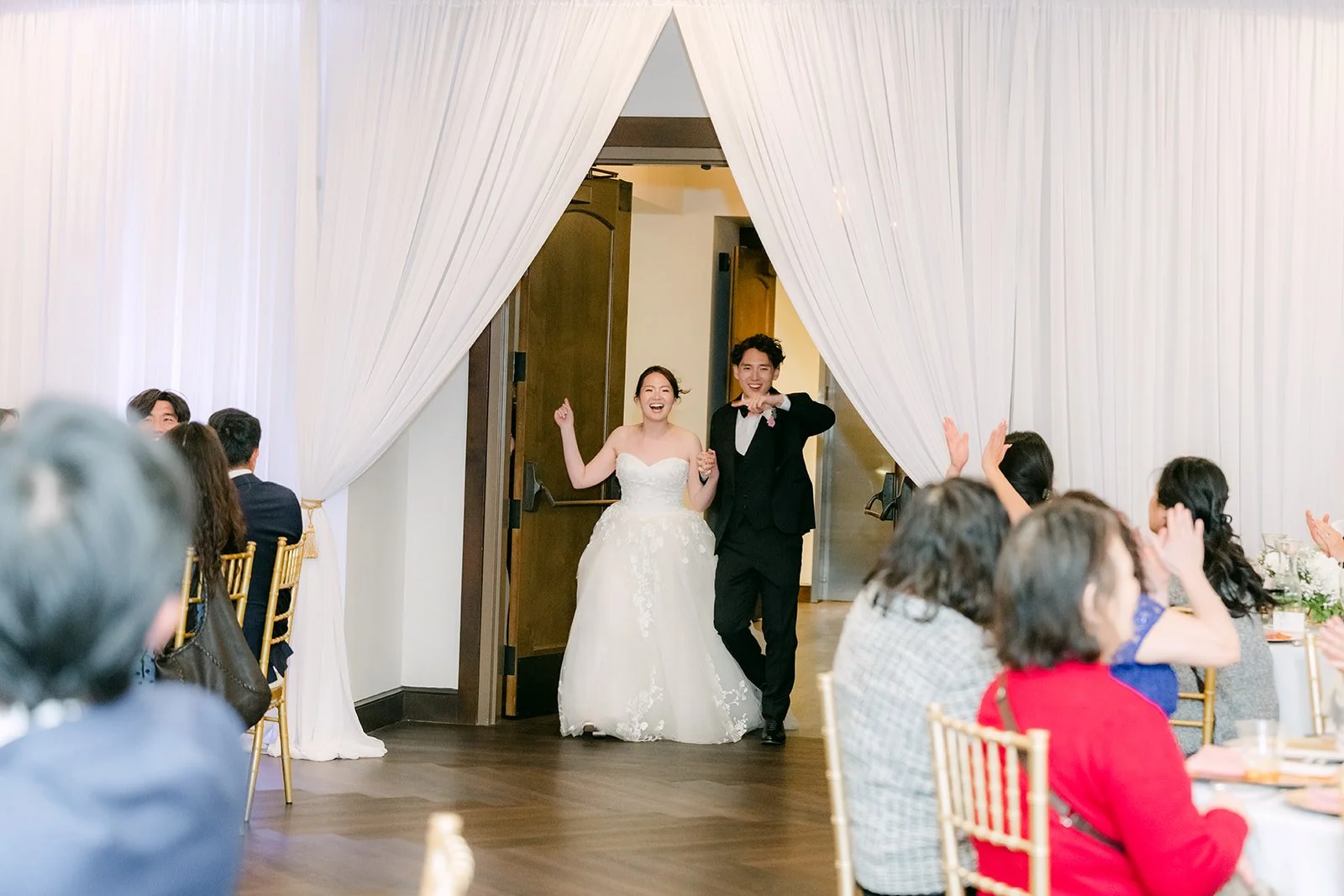 Victoria and Tony making their grand entrance into the ballroom