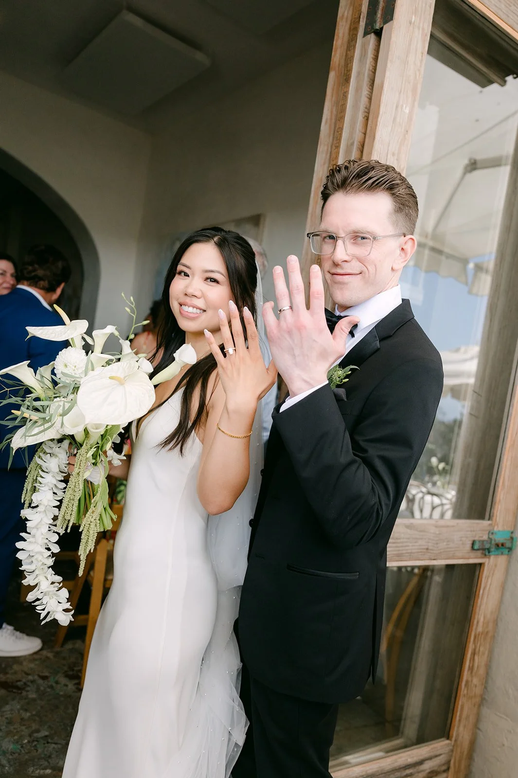 Showing off their rings