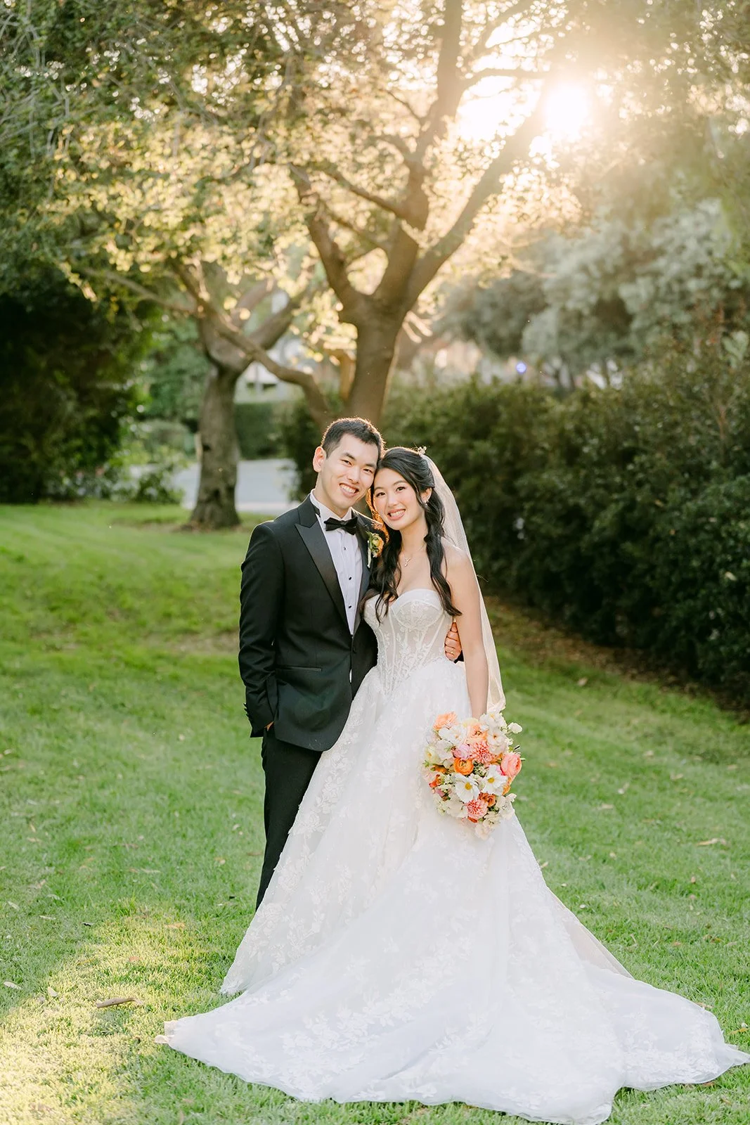 Clarissa and Austin in golden hour light