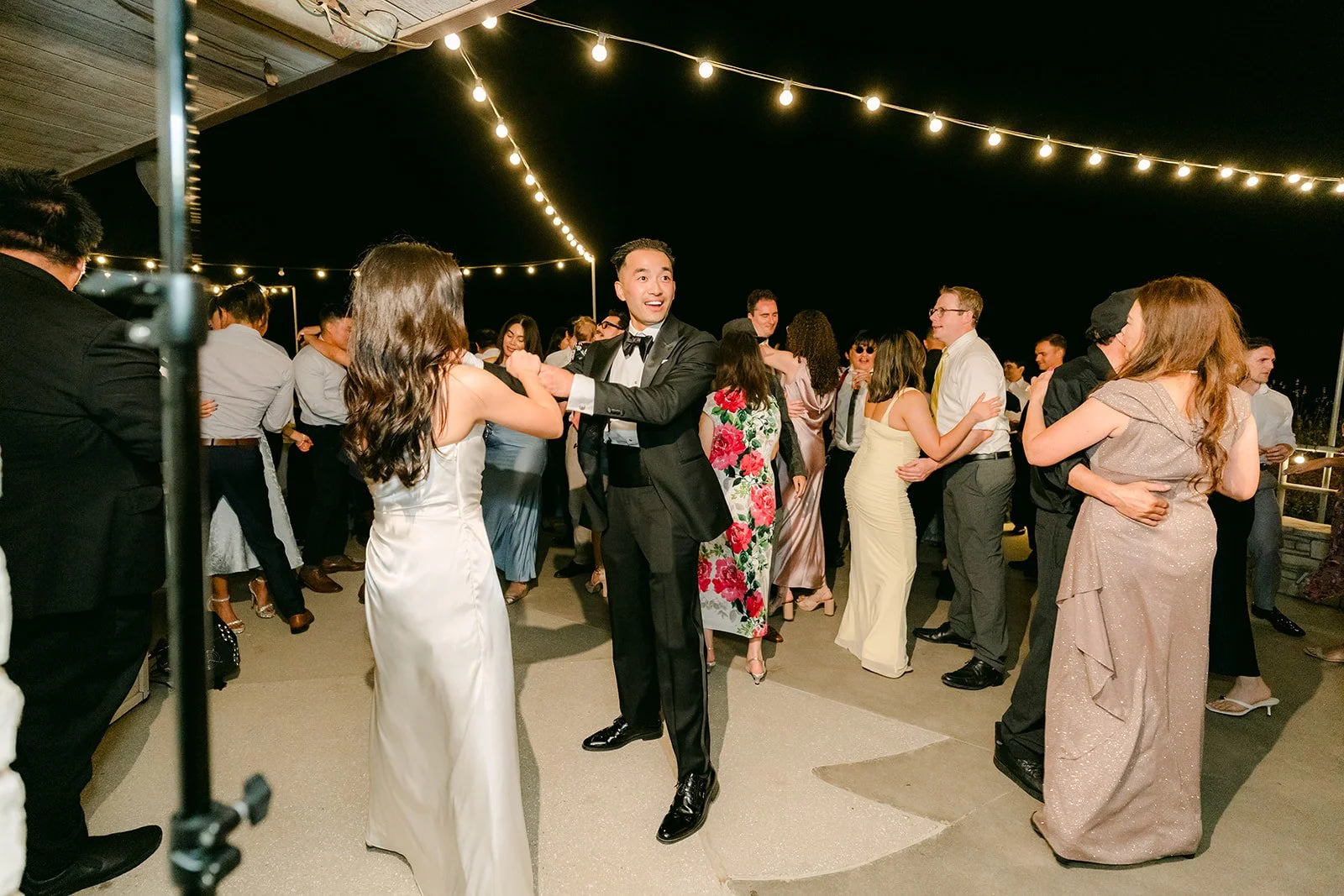 Guests joining Kim and Vincent on the dance floor