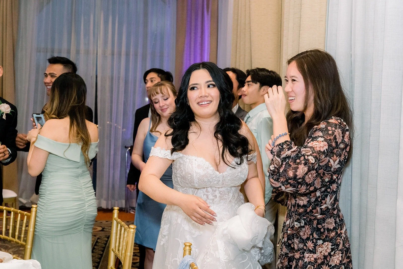 Francesca dancing with friends