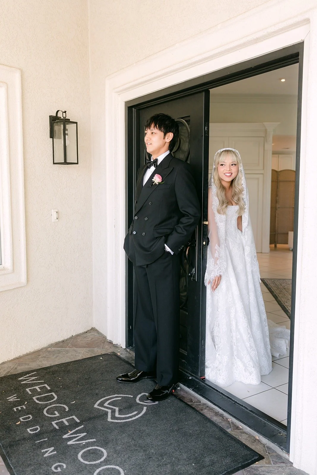 Konitha stepping out behind Job for their first look