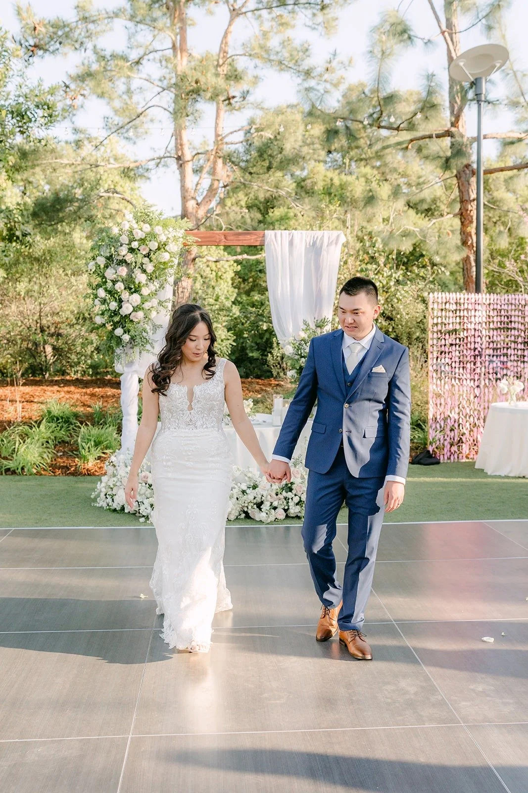 Kelli and Alex making their grand entrance onto the dance floor