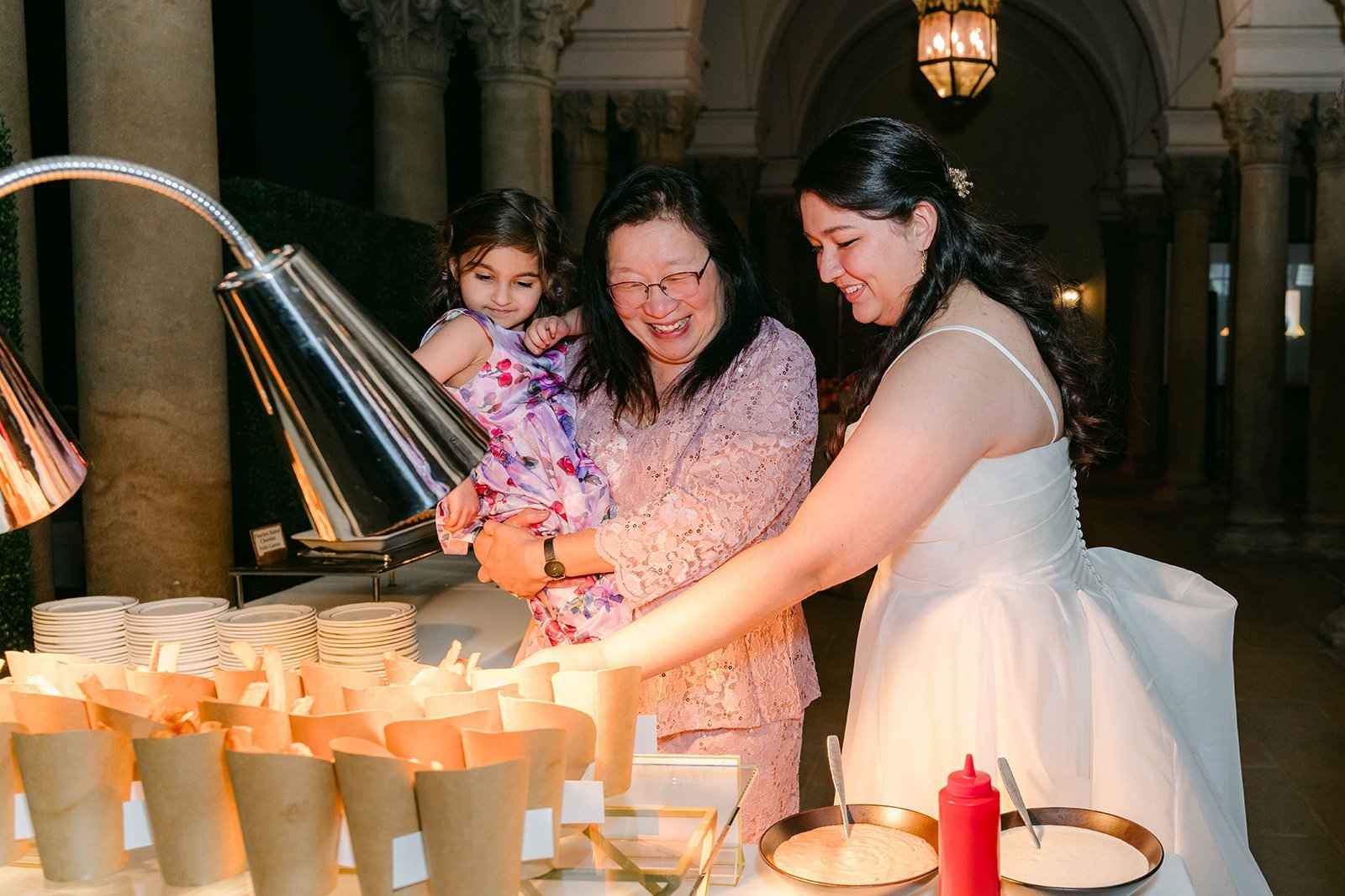 Saira at the late night snack station, photographed by One and Only Production