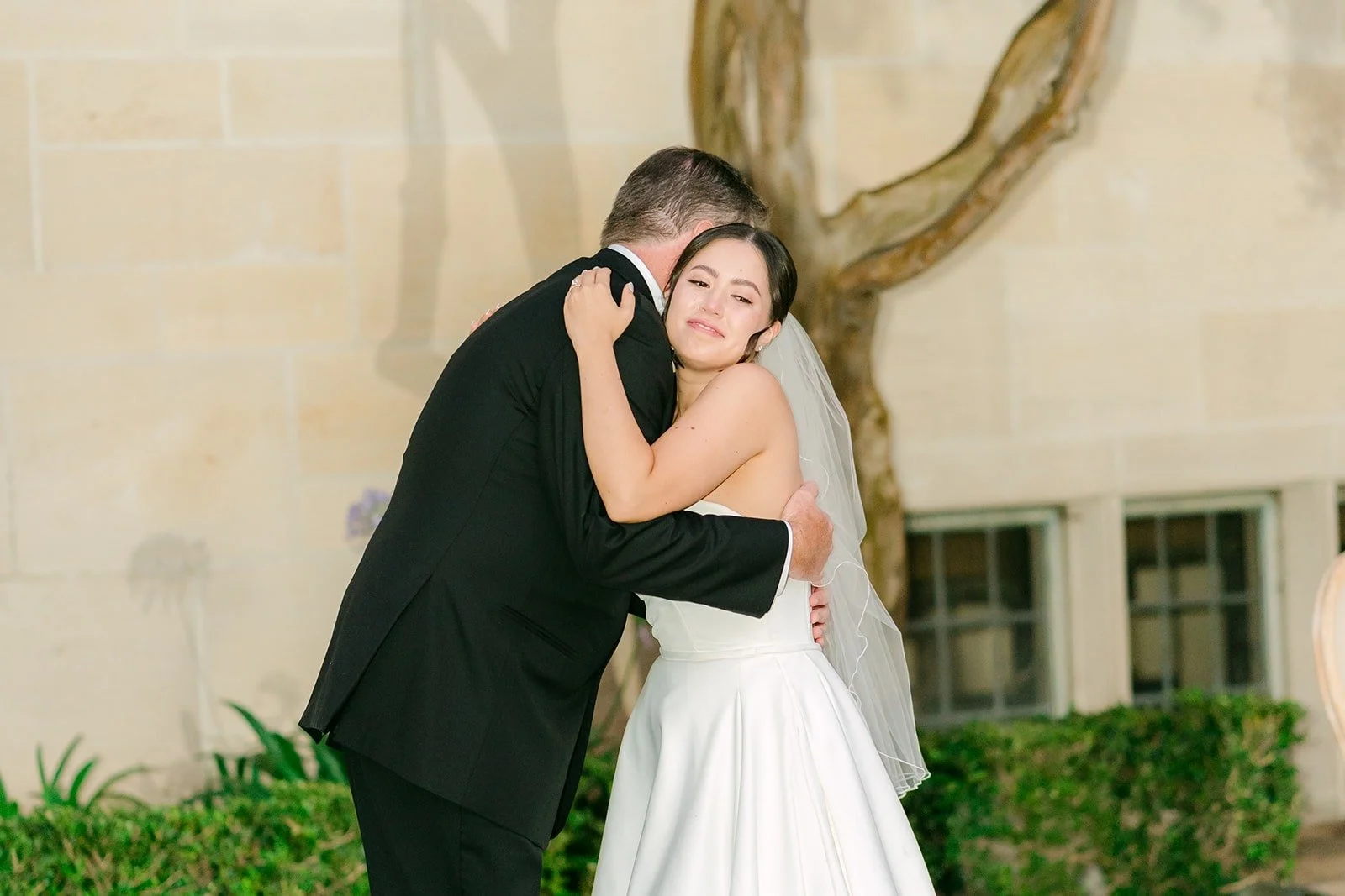 A hug at the end of Brianna's parent dance