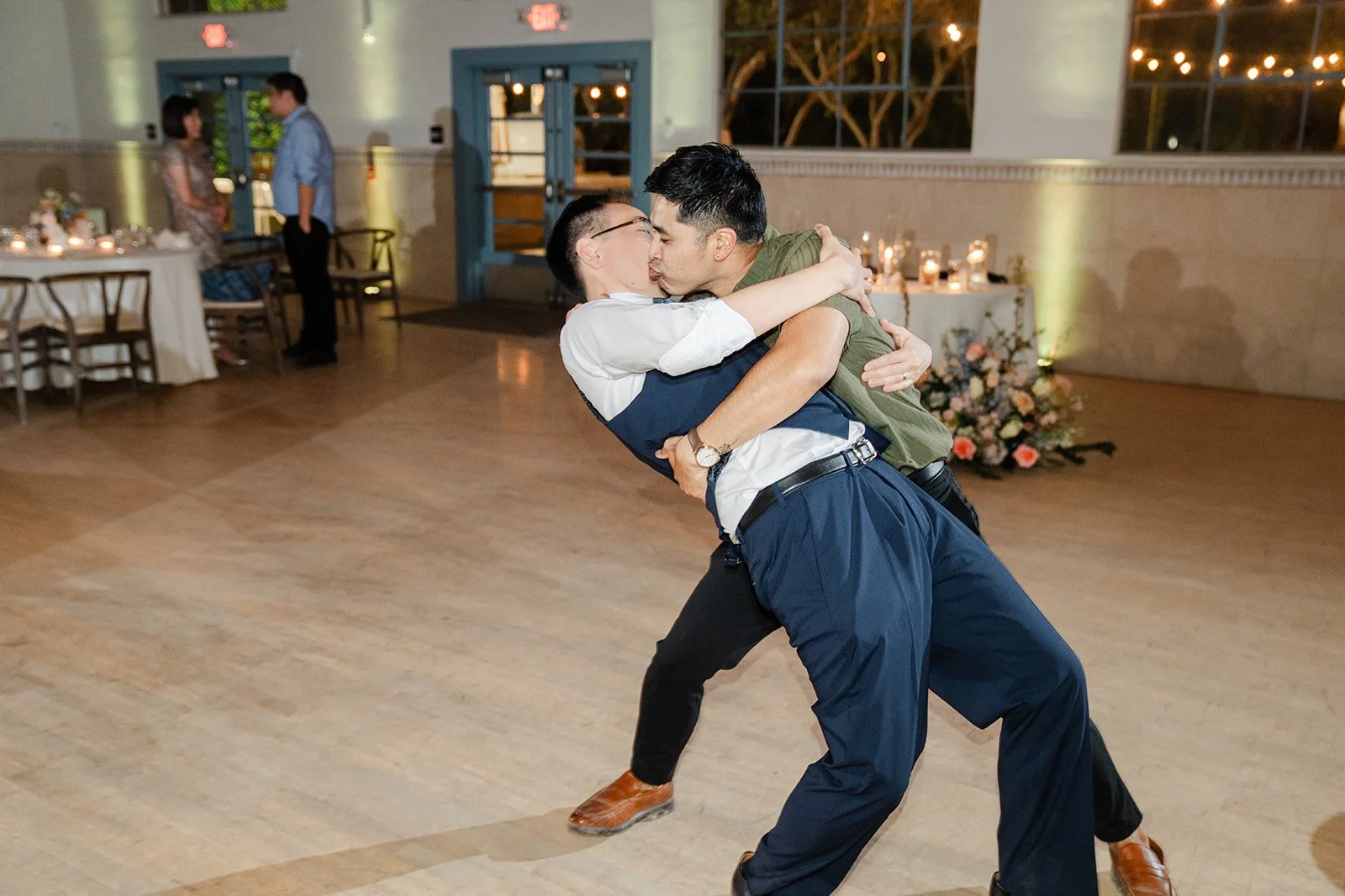 Friends dancing on the Grand Central dance floor