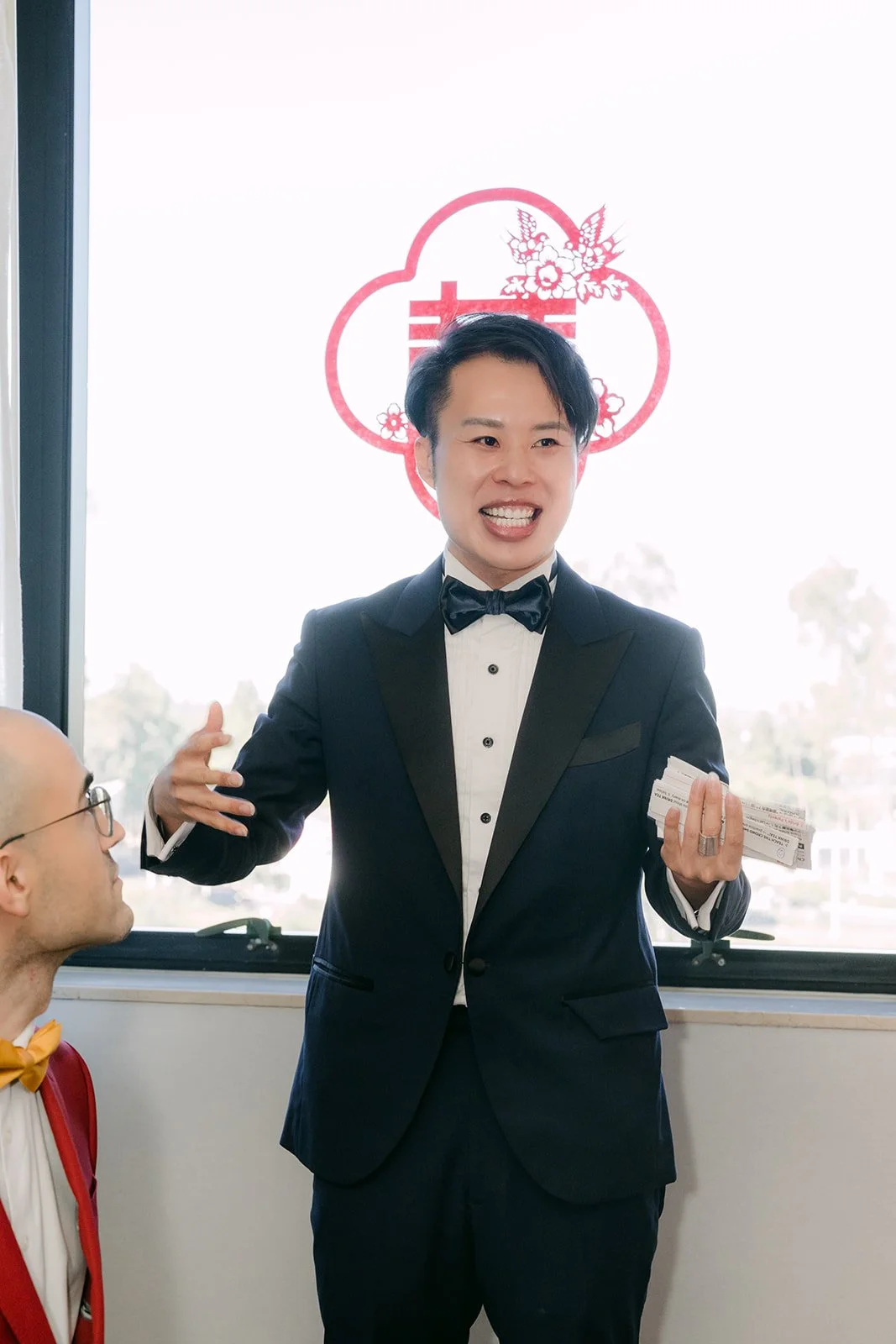 Their MC, Chester of The Flying Emcee, opening the tea ceremony.