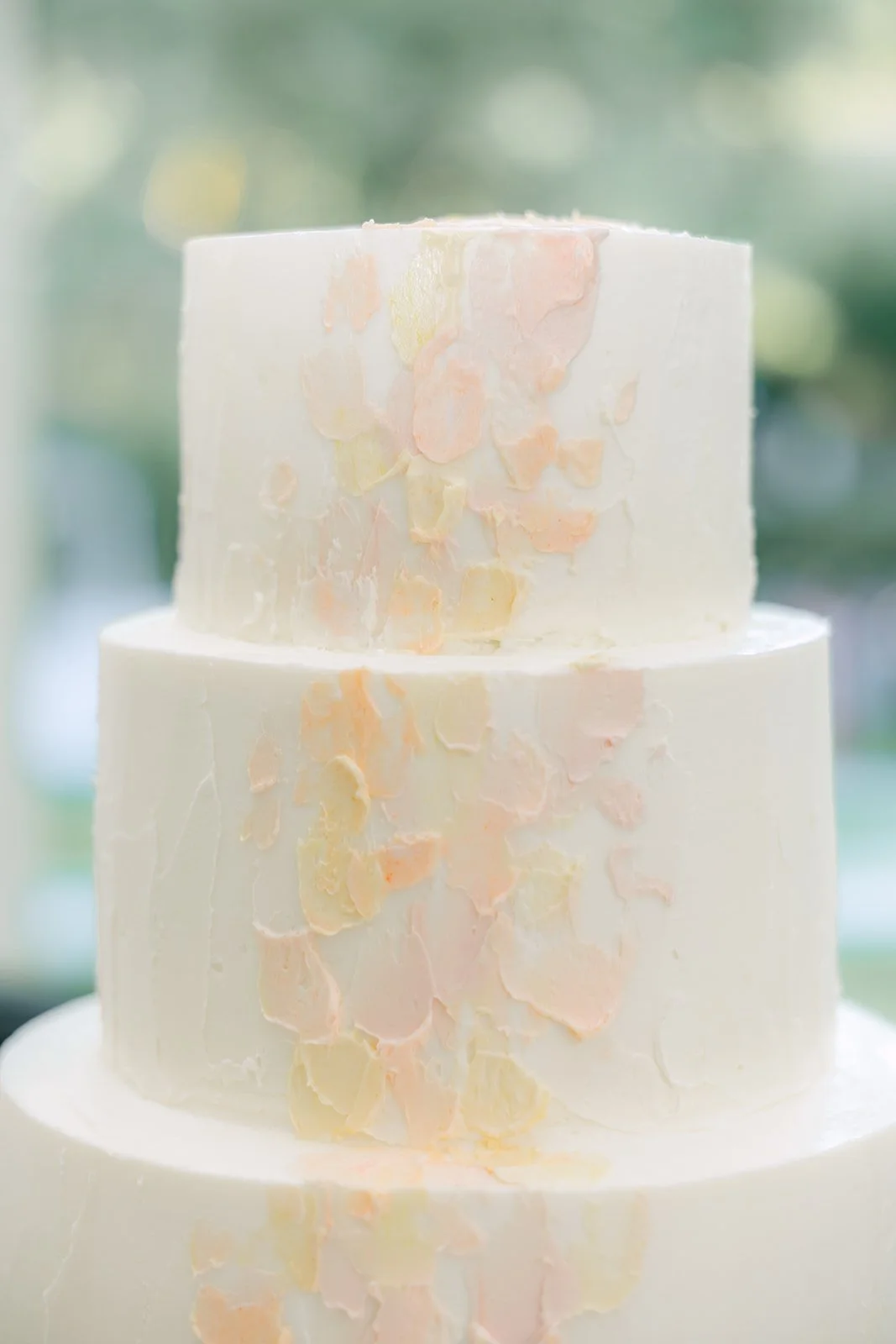 The three-tier wedding cake