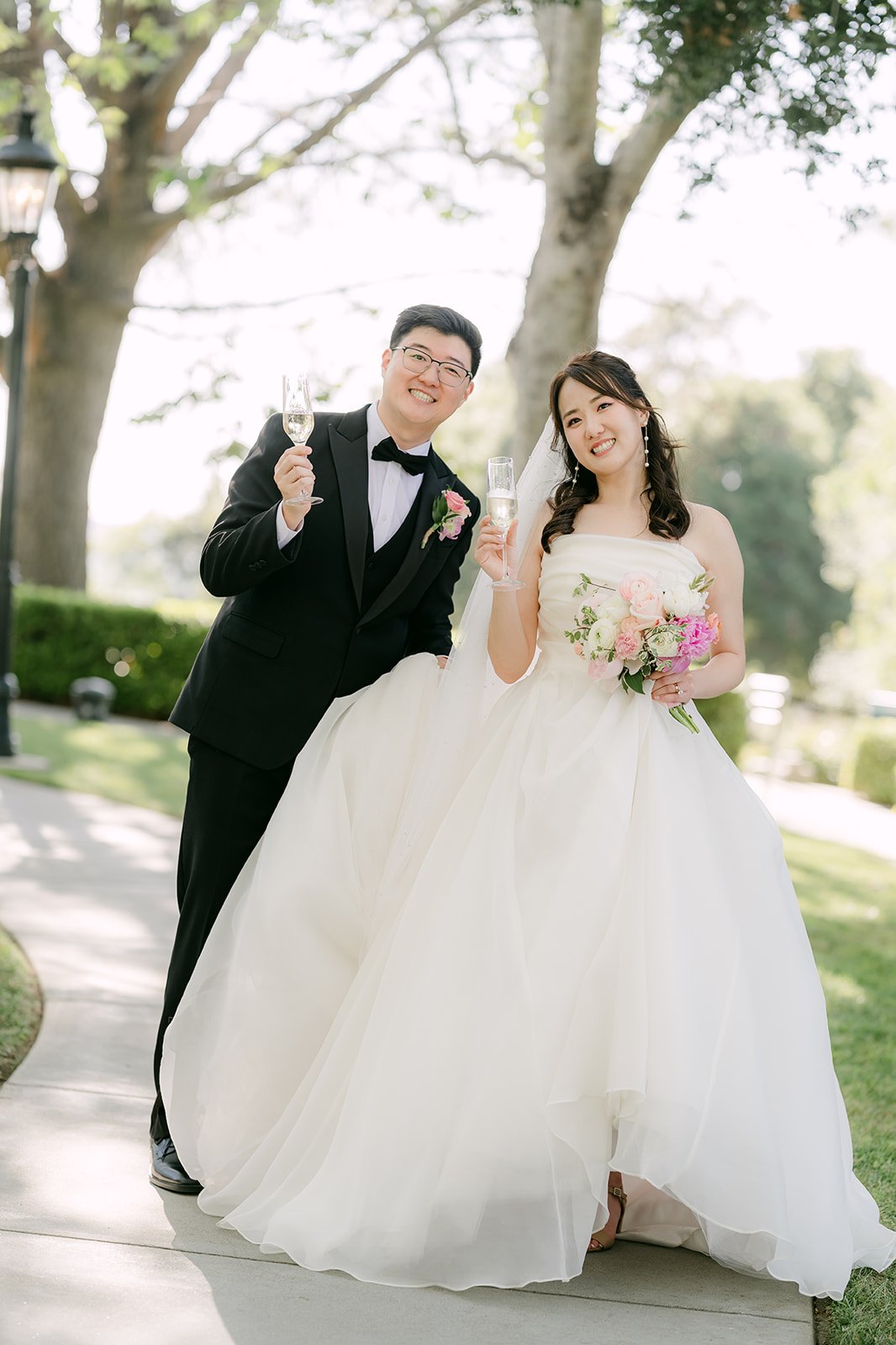 Judy and Joshua celebrating after the ceremony