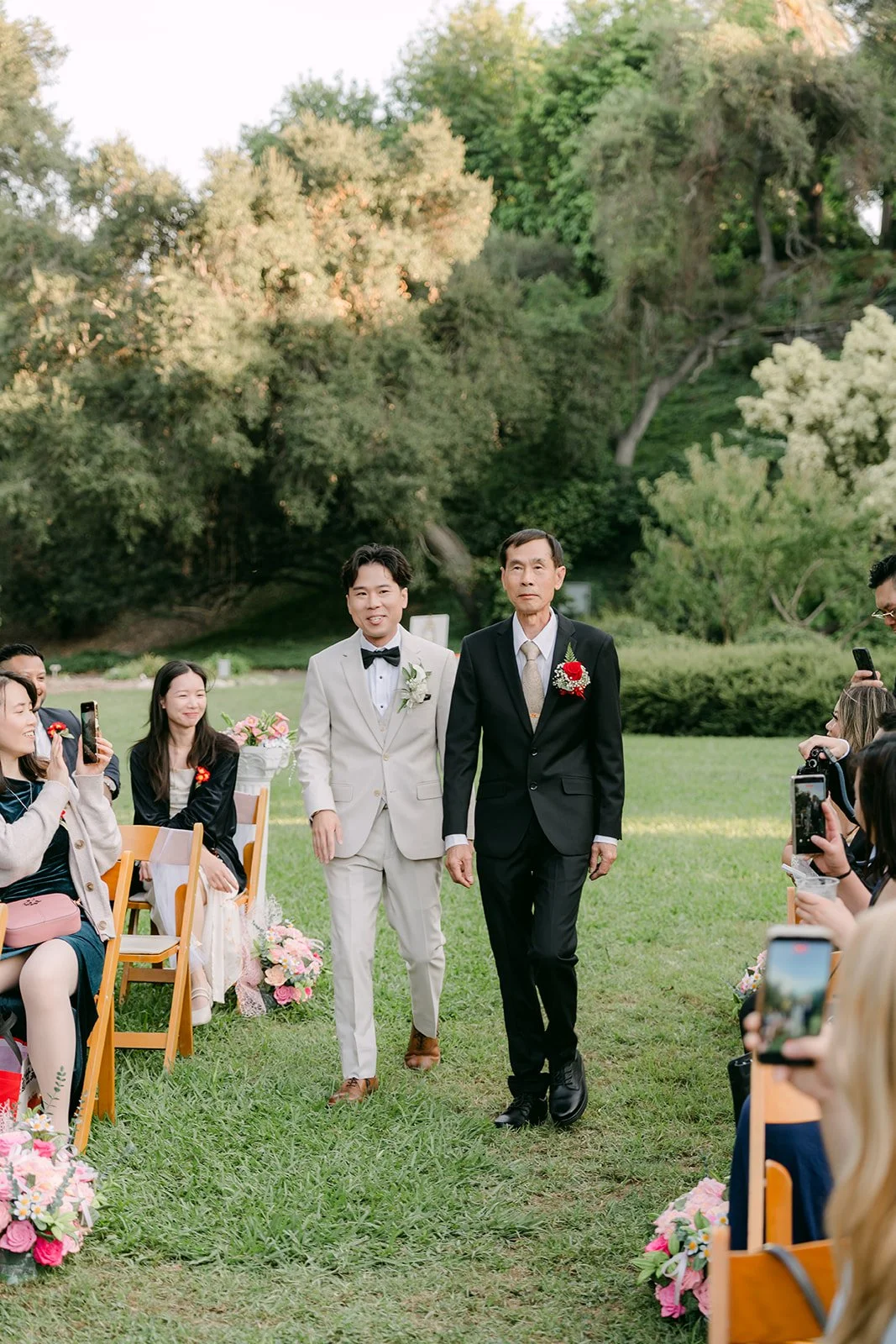 Wen waiting at the altar with Henry.