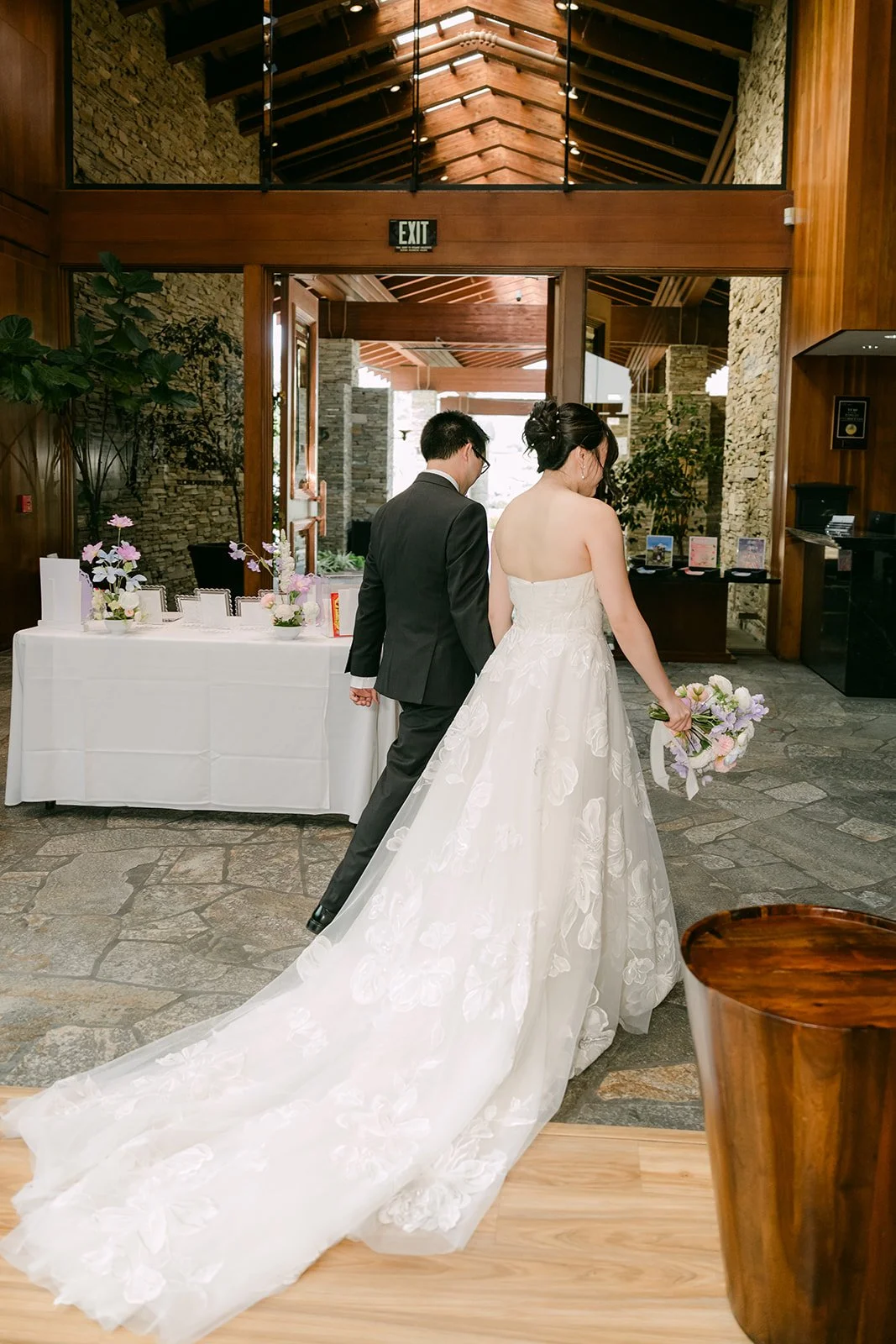 Mary and Patrick heading out after the ceremony