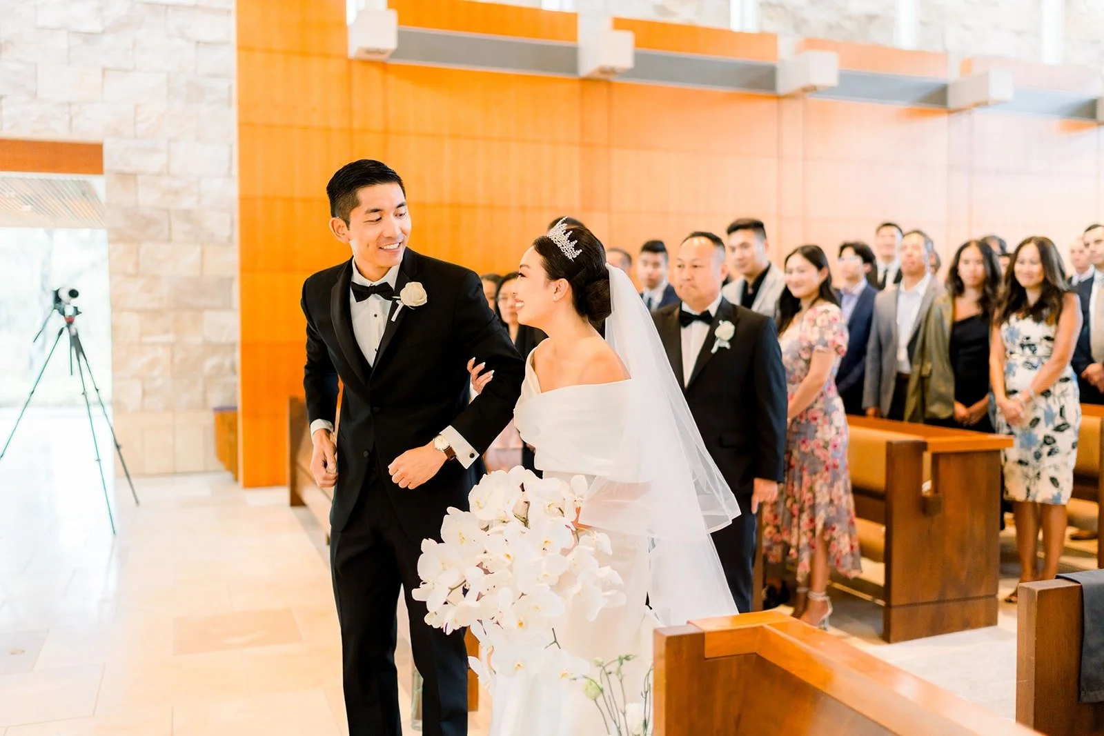 Steven meets Jacinda at the front of the sanctuary