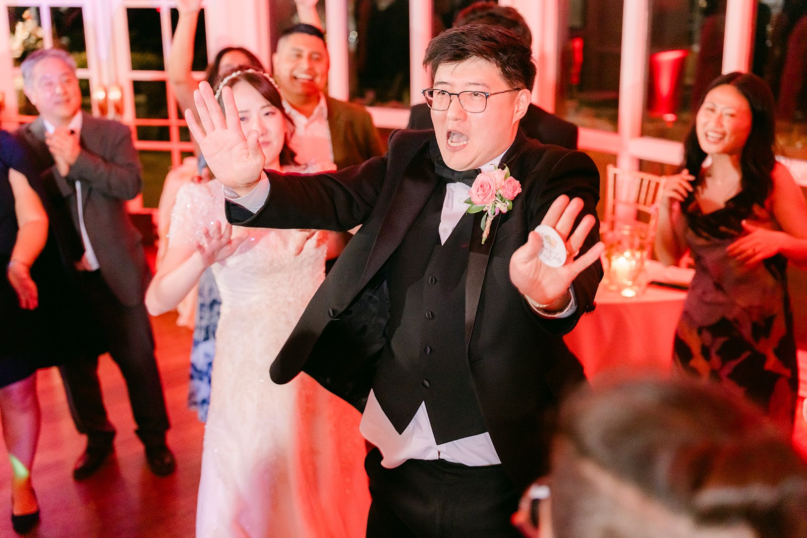 Joshua dancing on the dance floor