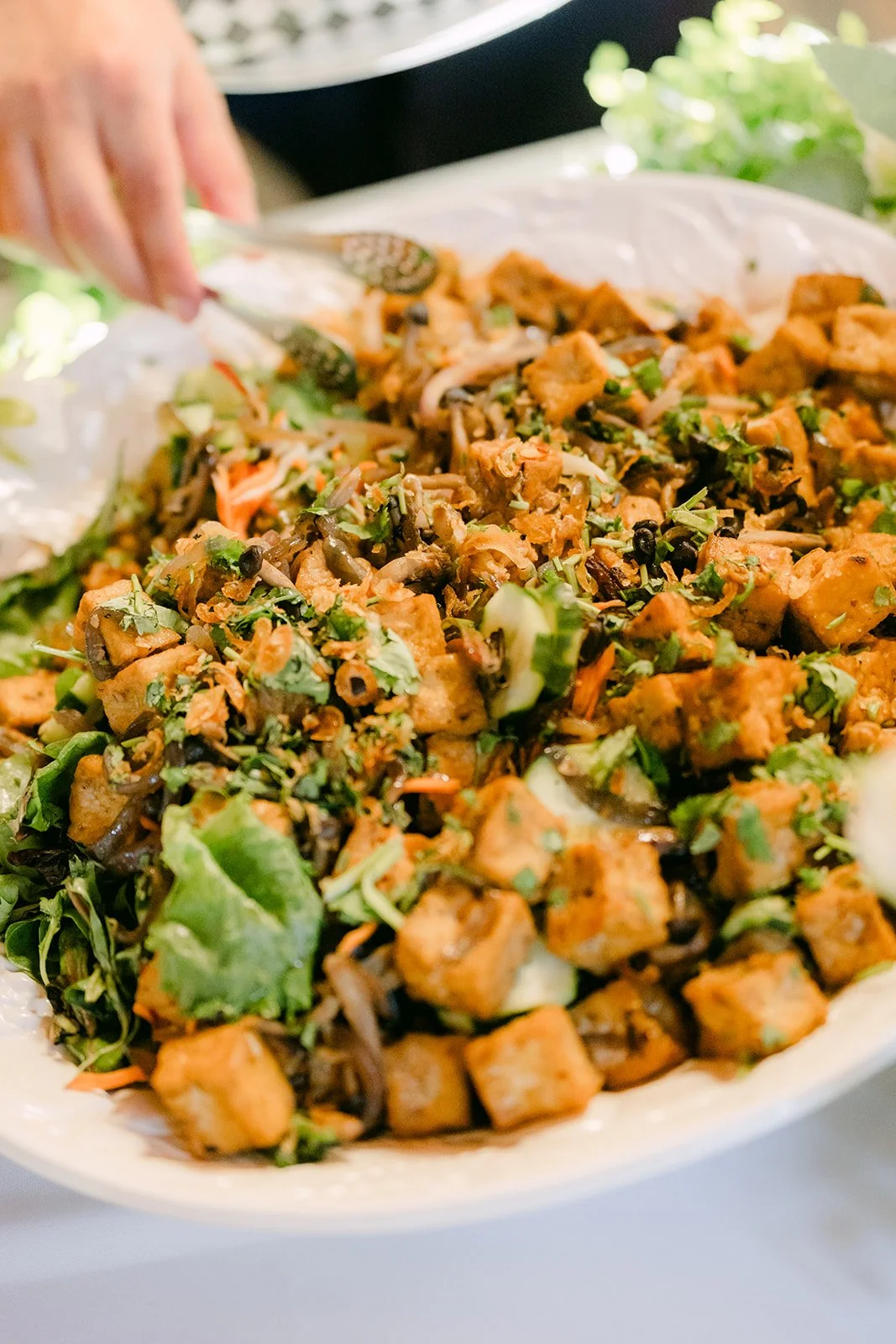A plate from the Pho A'mie buffet at the reception, photographed by One and Only Production.