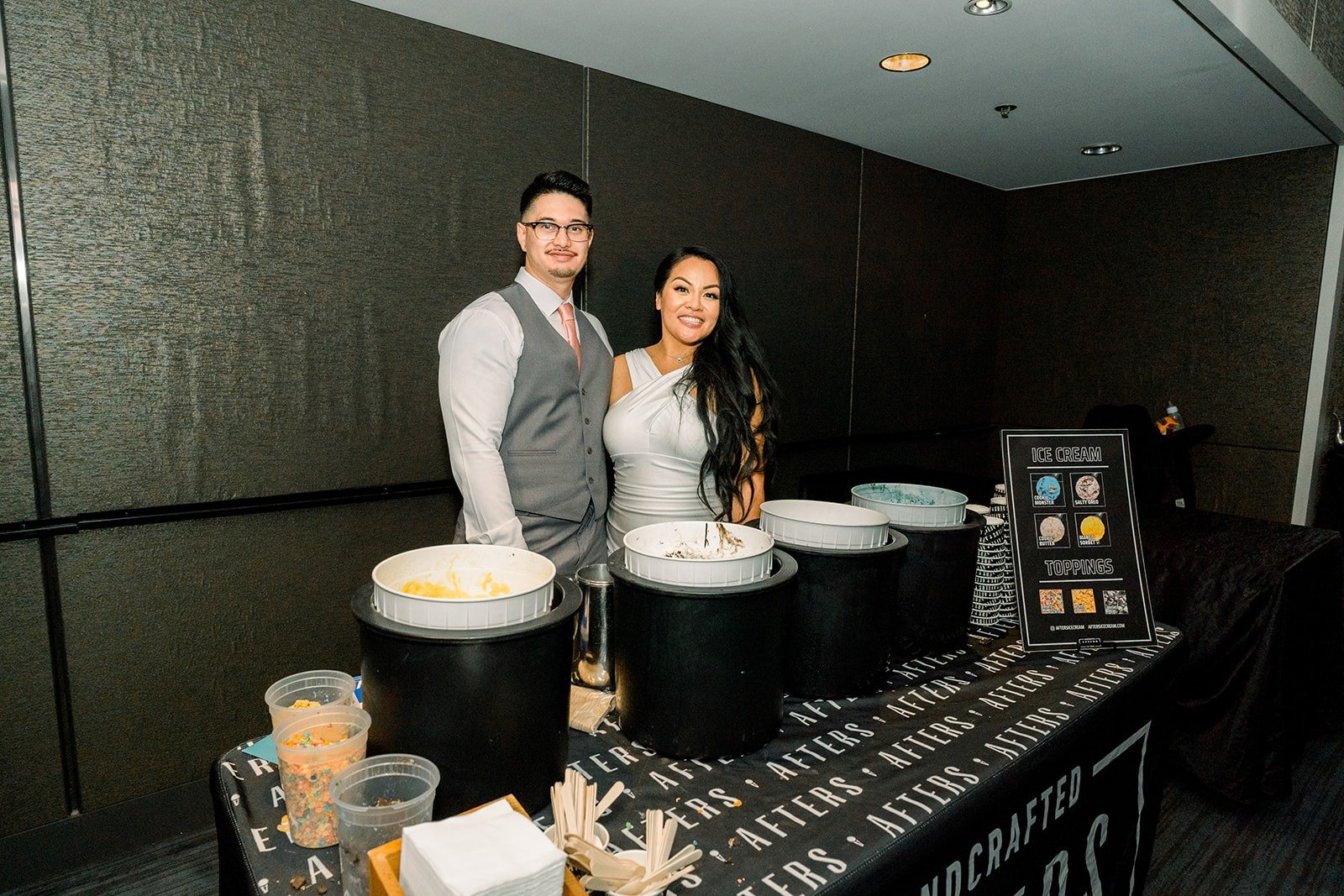 Betsy and Mikey at the Afters Ice Cream station
