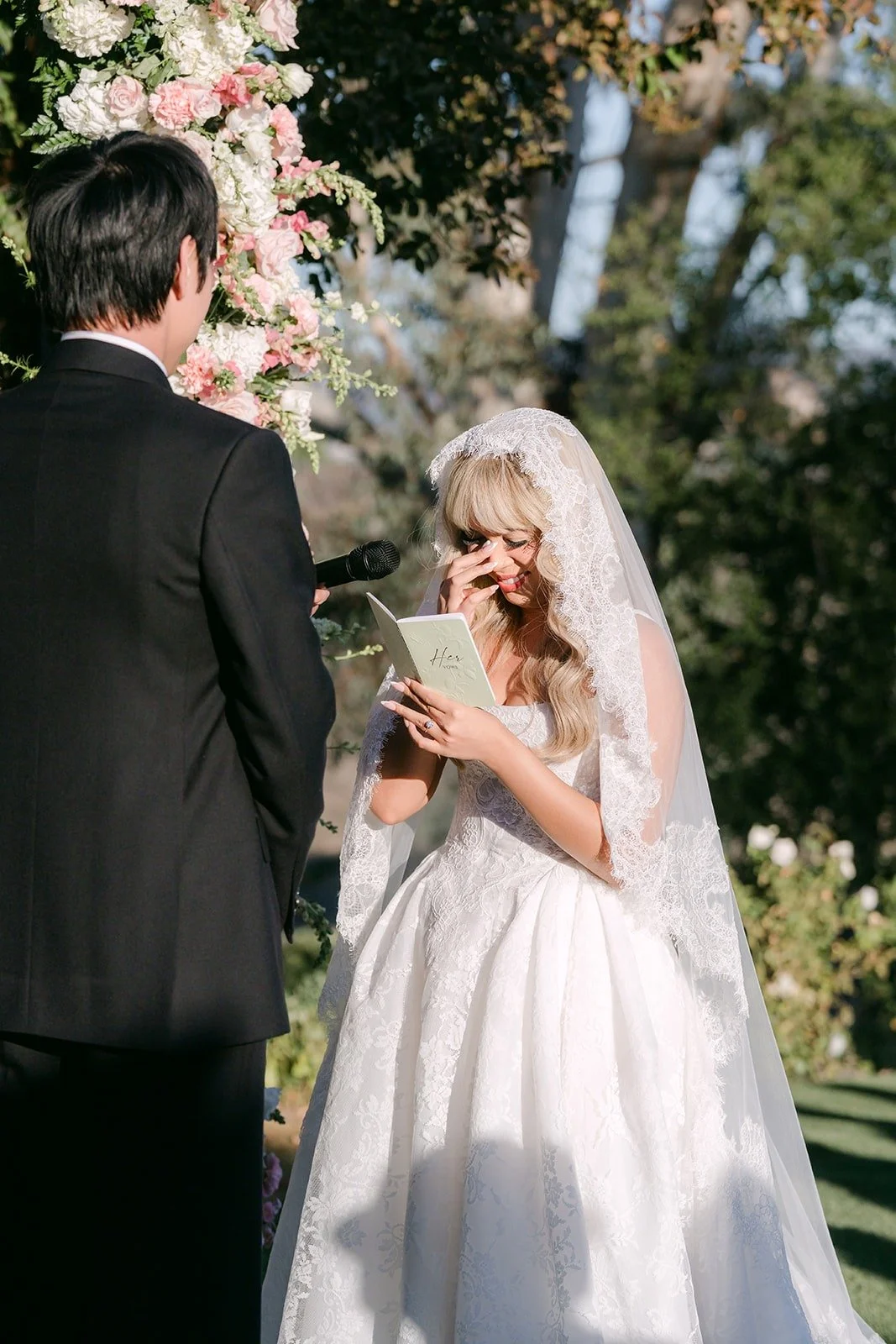 Konitha reading her vows to Job