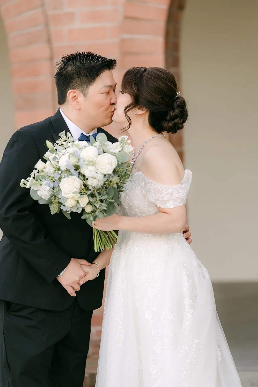 Jay kisses Sochi on the cheek during the first look