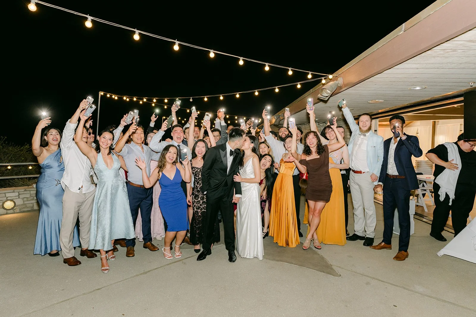 Guests cheering for the grand exit, photographed by One and Only Production