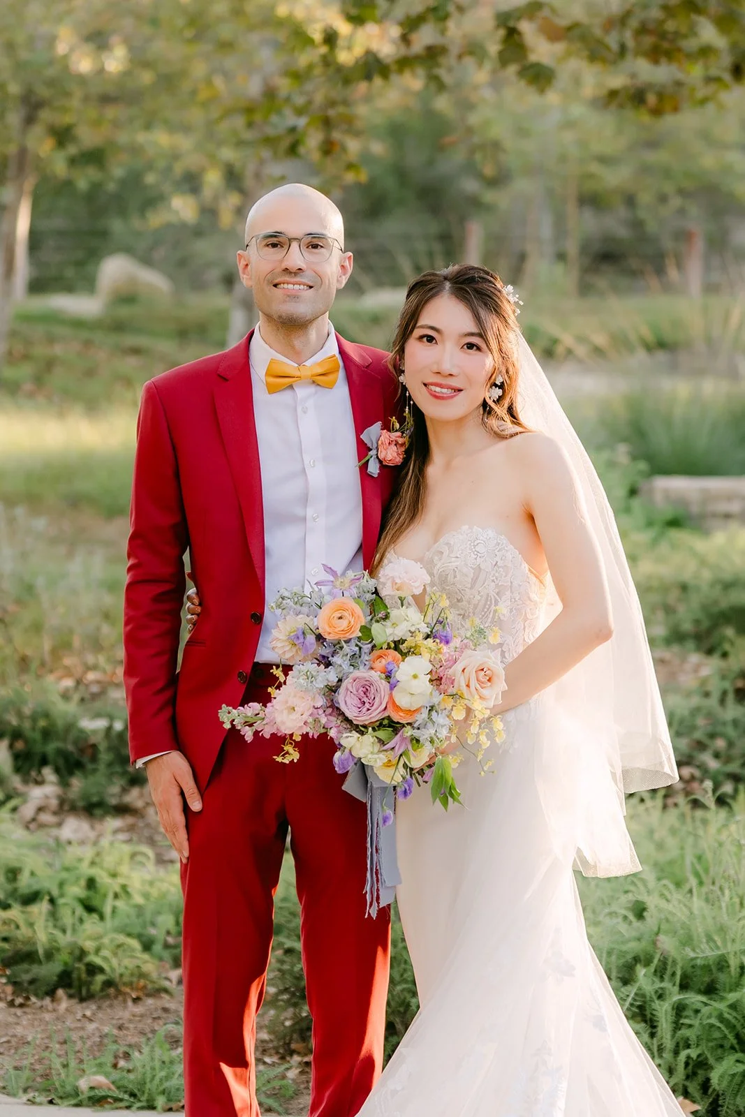 Christie and Christian posing together on a path at Quail Hill.