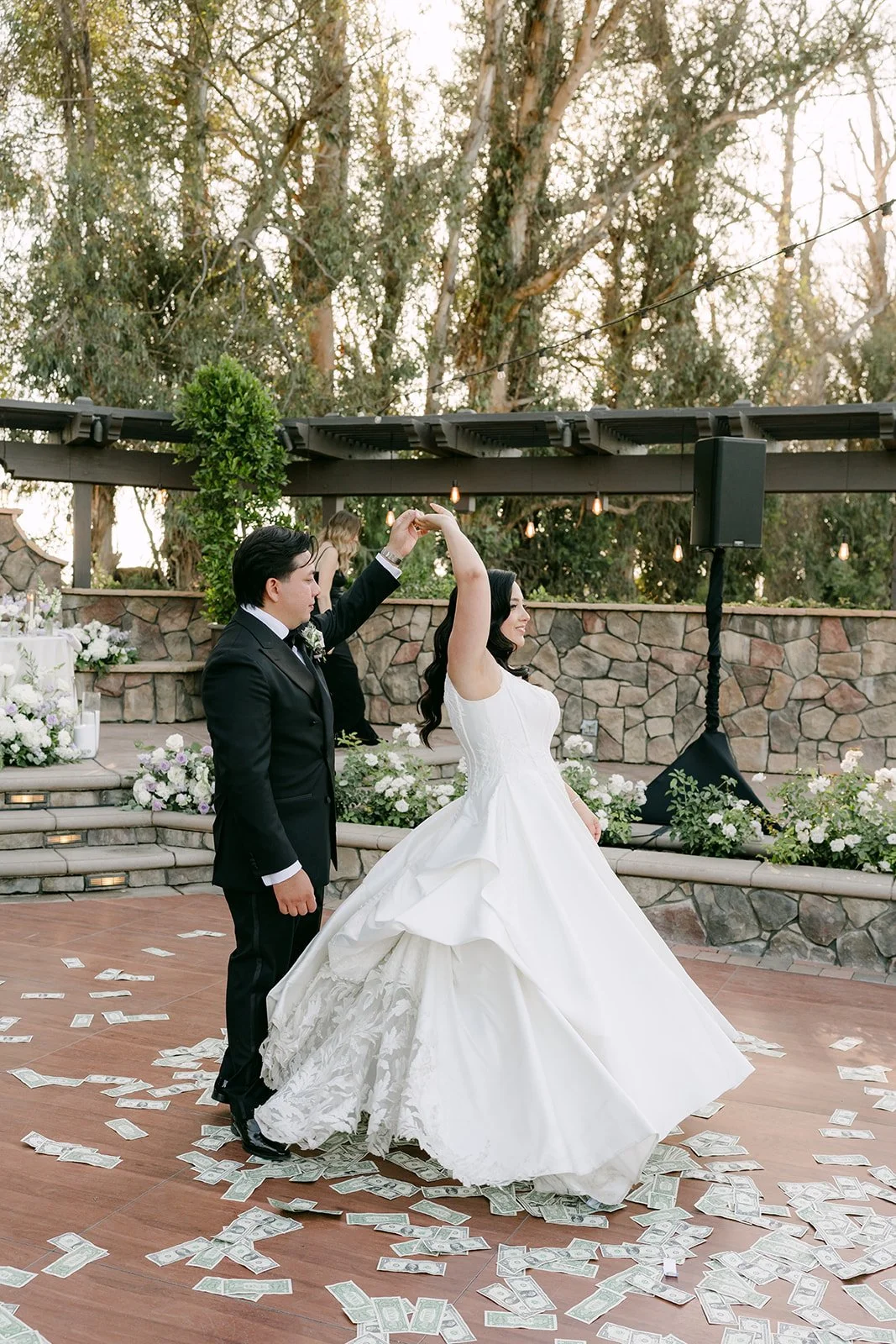 David spinning Mariam during the first dance