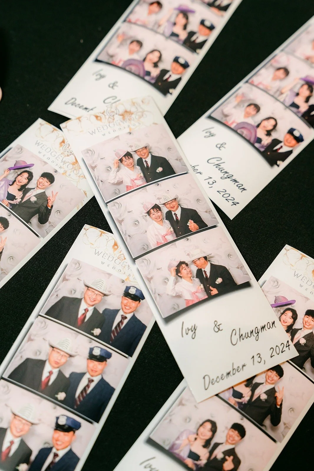 Photobooth strips from the reception