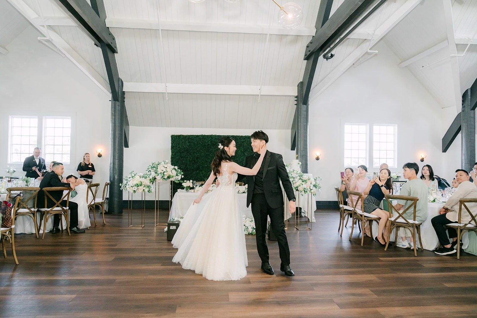 Tin and Fong's first dance in the ballroom