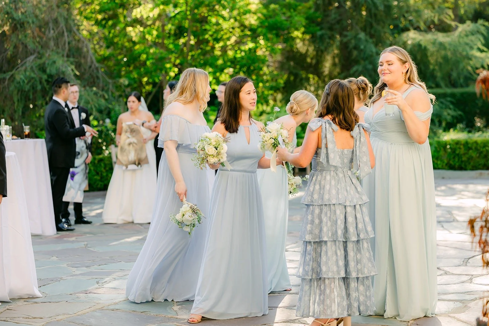 Bridesmaids lining up for the grand entrance