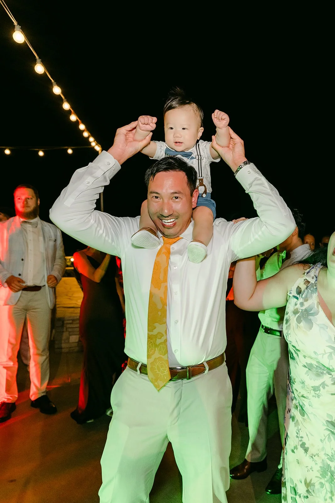 A guest showing off his moves