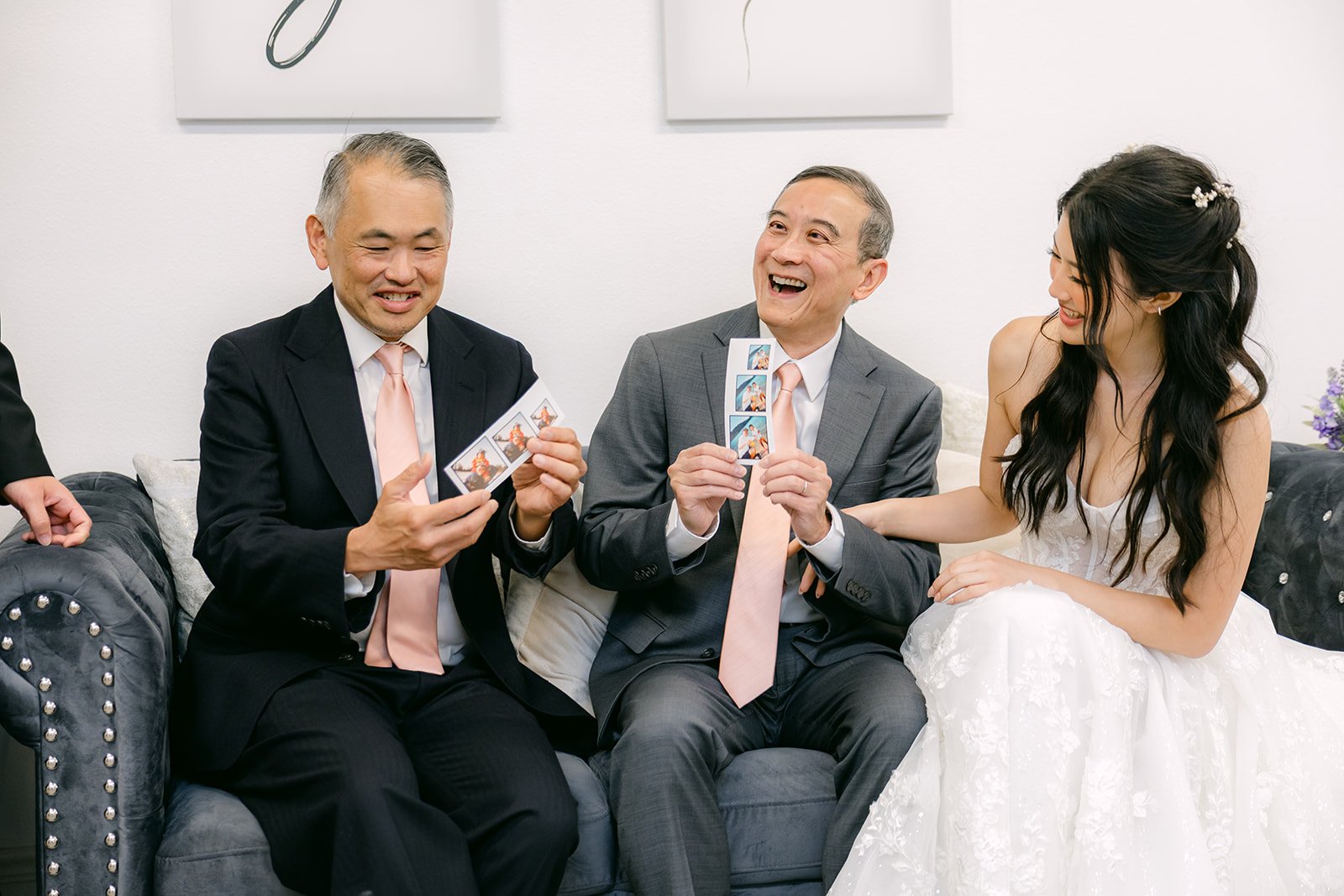 Clarissa and Austin sharing a letter with family