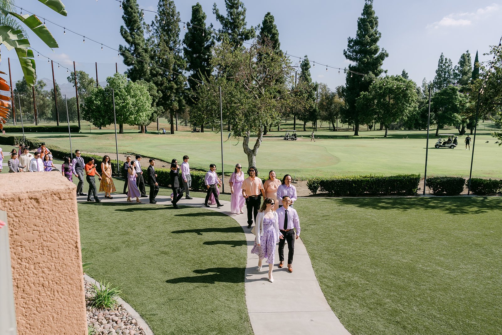 Guests walking to the gazebo