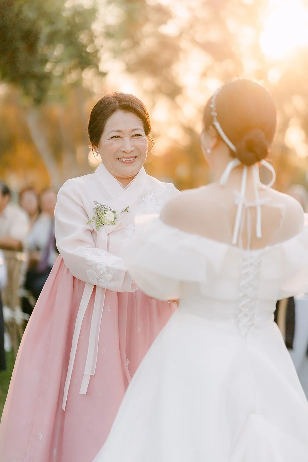 Amy's mom smiling during the mother daughter dance