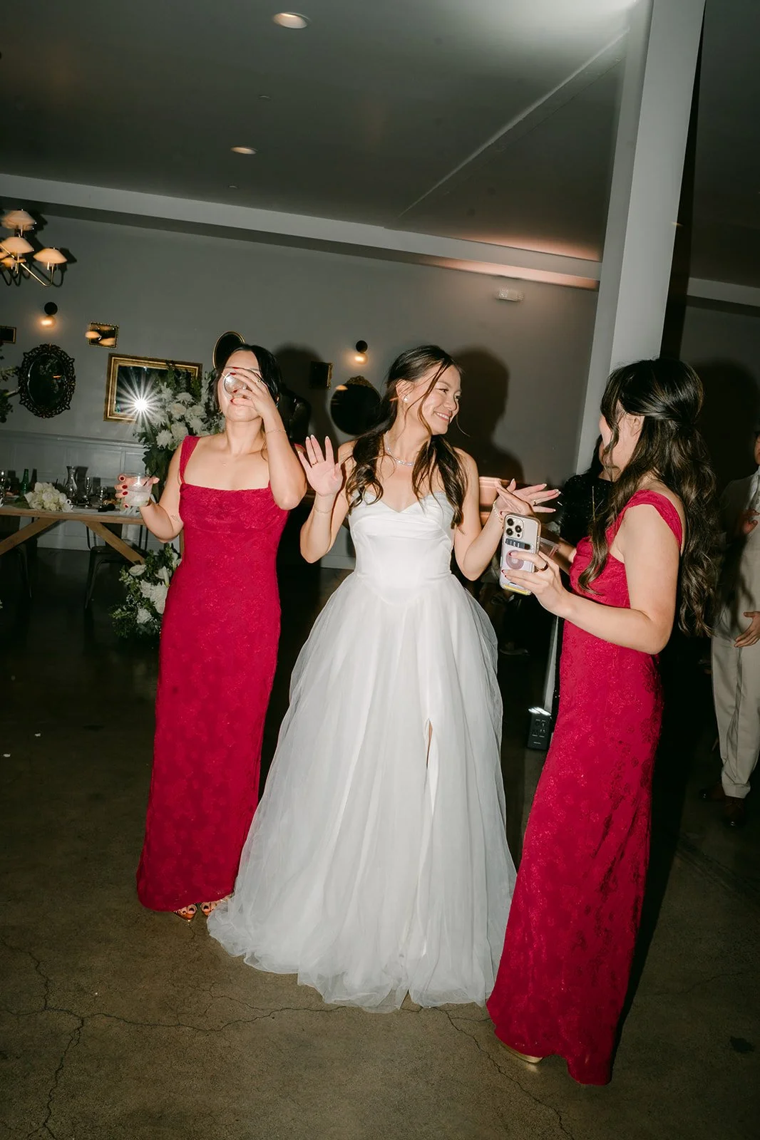 Jadee and her bridesmaids on the dance floor