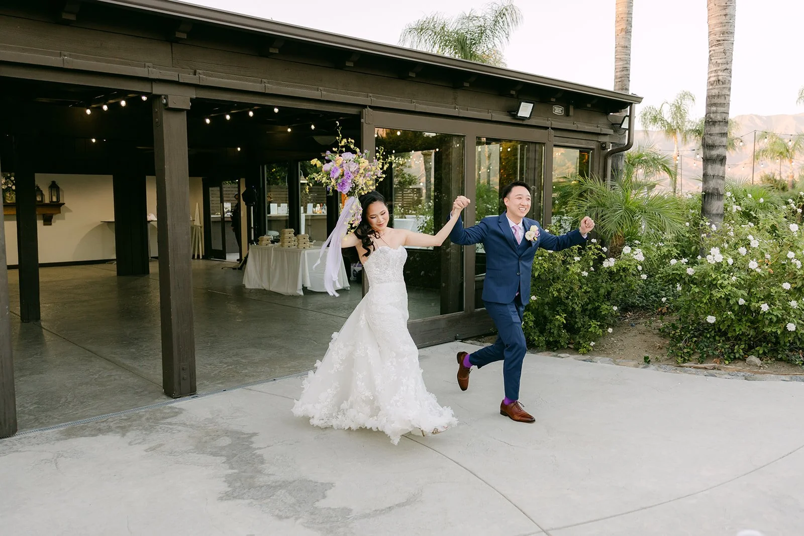 Vannie and Elijah dancing into the reception.
