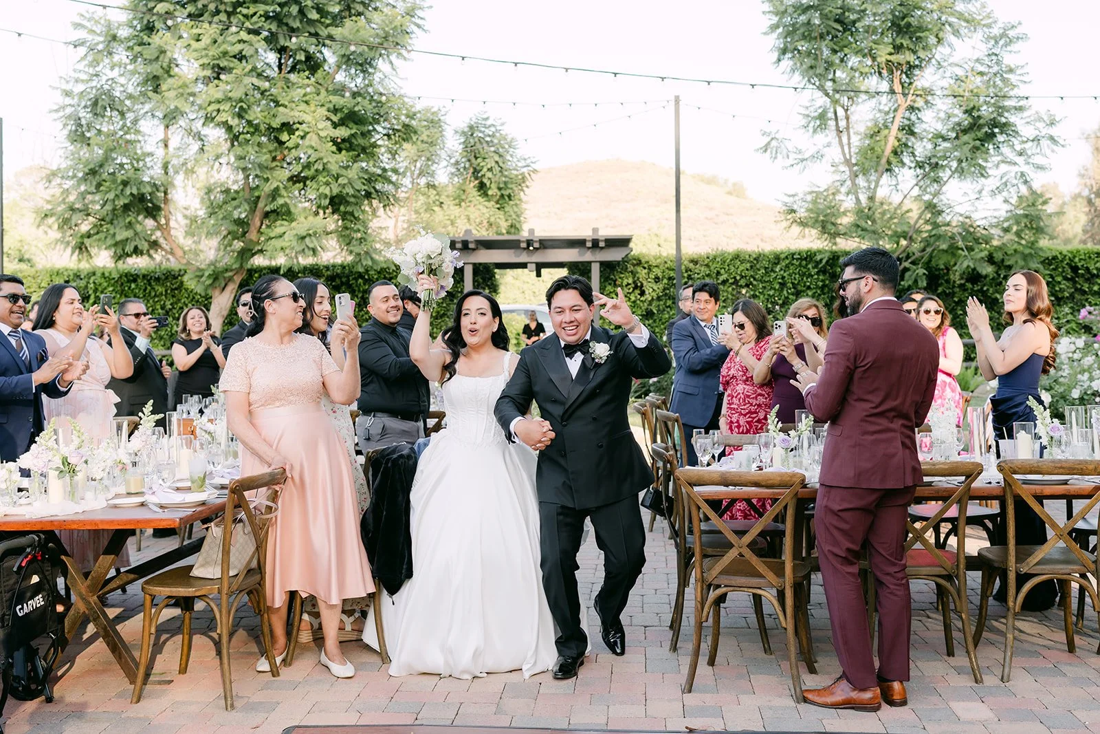 Grand entrance of Mariam and David into the reception