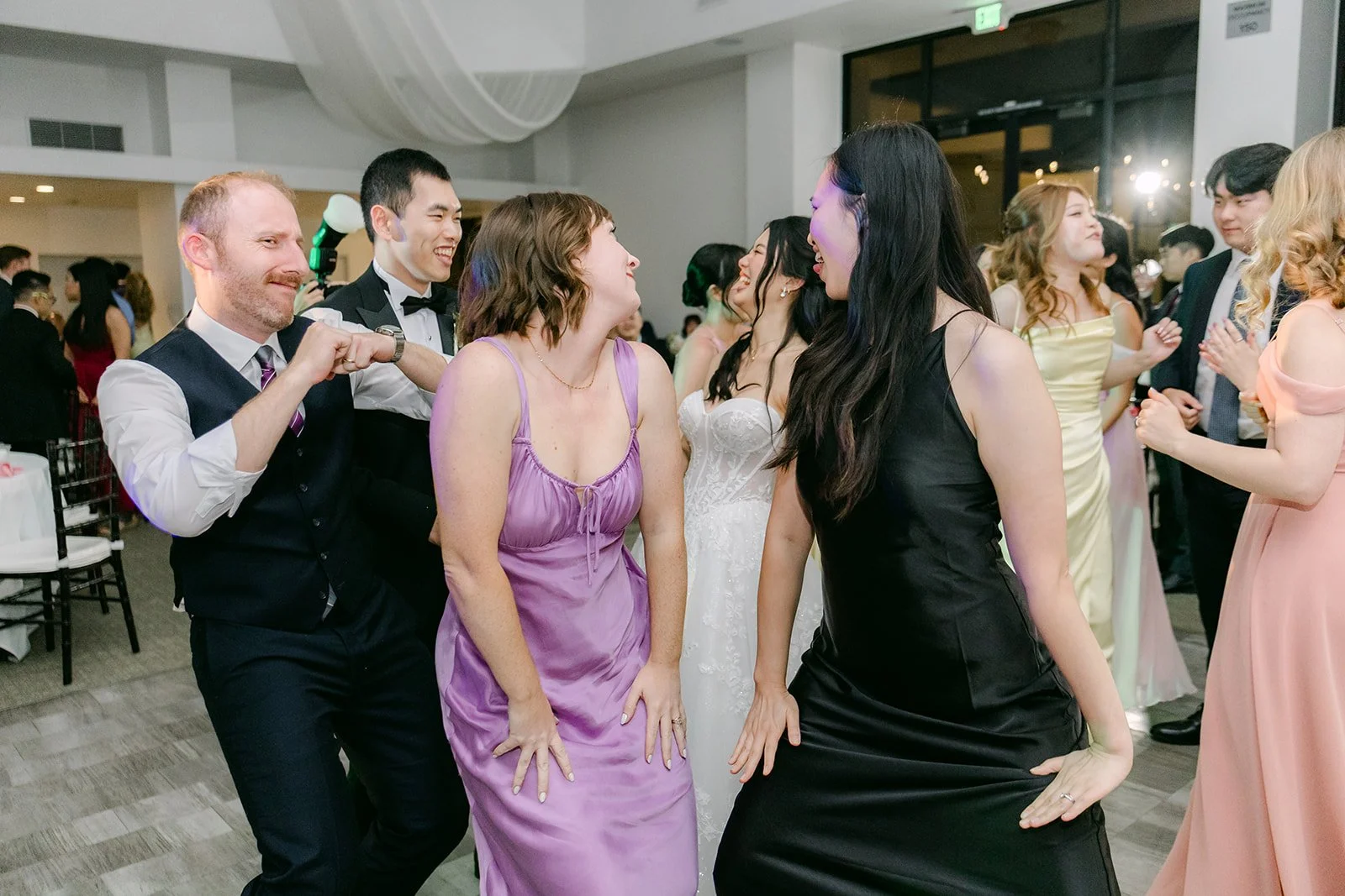 Guests dancing with Clarissa