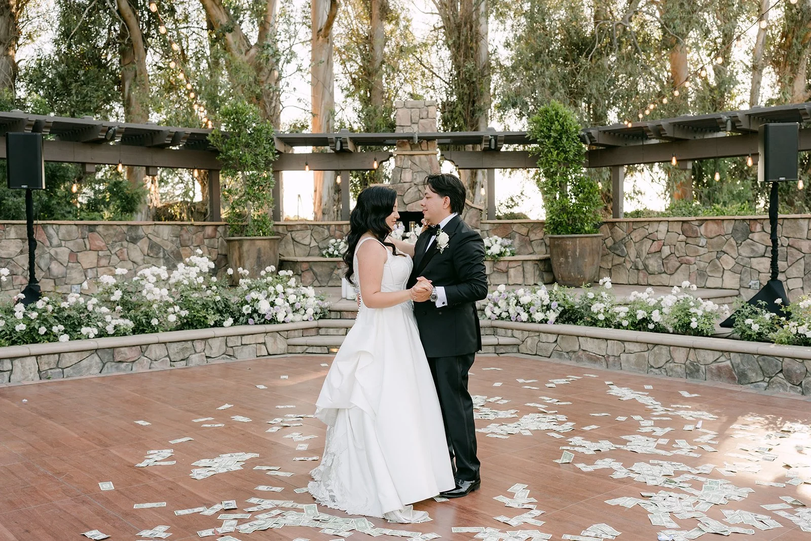First dance on the patio dance floor